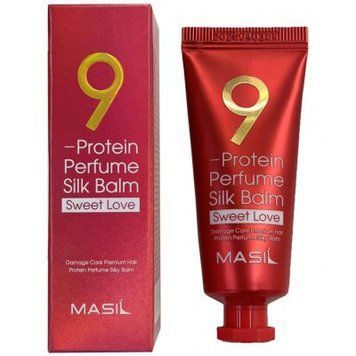 Незмивний парфумований бальзам для волосся з протеїнами Masil 9 Protein Perfume Silk Balm Sweet Love 20ml 1980596374 фото