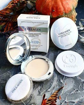 Пудра освітляюча з колагеном Enough Collagen Whitening Moisture Two way Cake SPF28 PA++ із запаскою &mdash; 13+13 г 1459978166 фото