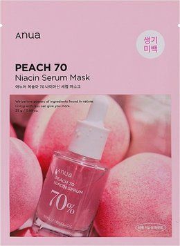 Тканинна маска для обличчя з освітлювальним ефектом Anua Peach 70 Niacin Serum Mask,25 мл 2319188423 фото