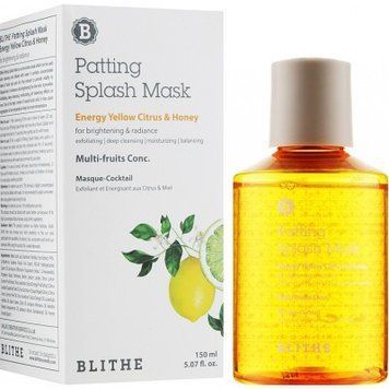 Сплеш-маска багатофункціональна Blithe Patting Splash Mask Energy Yellow Citrus & Honey 70 ml 2048925736 фото