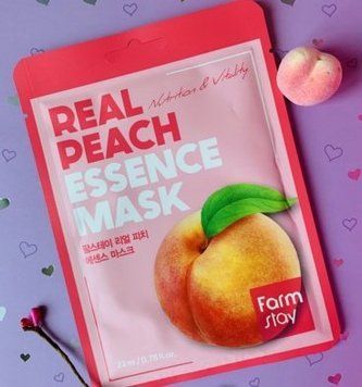 Тканинна маска для обличчя з екстрактом персика Farmstay Real Peach Essence Mask з екстрактом персика 1529237488 фото