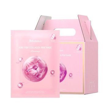 Колагенова маска для глибокого зволоження та відновлення шкіри JM SOLUTION PURE COLLAGEN PINK MASK FIRMING 2123432566 фото