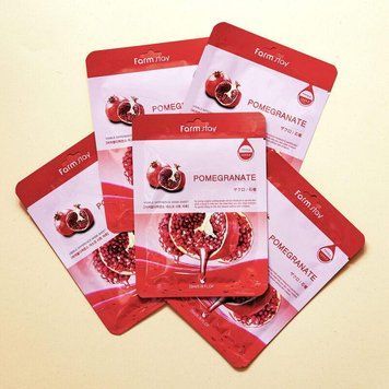 Тканинна маска з натуральним екстрактом граната FarmStay Visible Difference Pomegranate Mask Sheet 23 ml 1529247388 фото