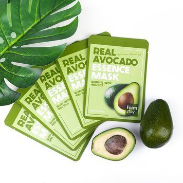 Тканинна маска з авокадо для зволоження та живлення FarmStay Real avocado essence mask 23 мл 1529254118 фото